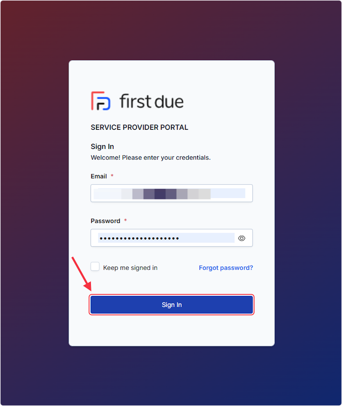 Click on Sign In.