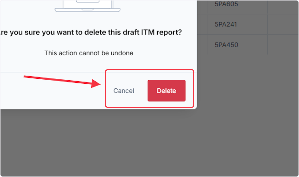 Confirm or Cancel Deletion.

