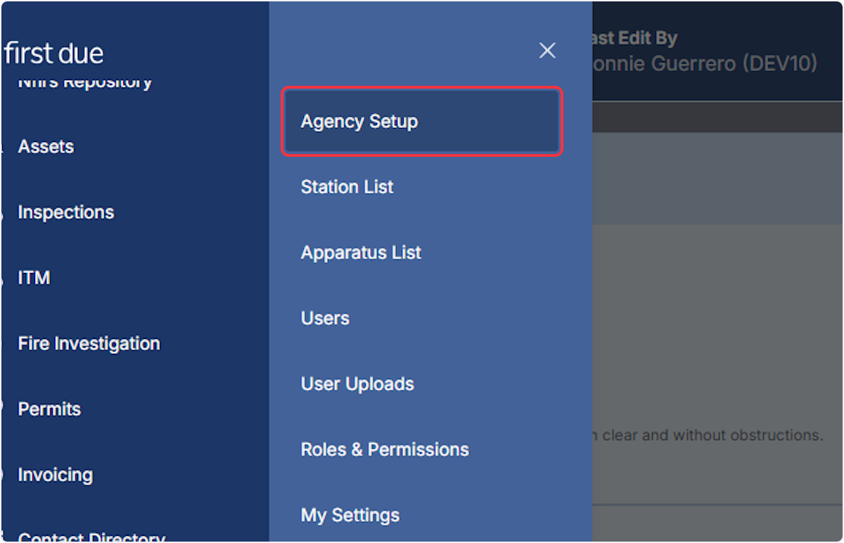 Click on Agency Setup.