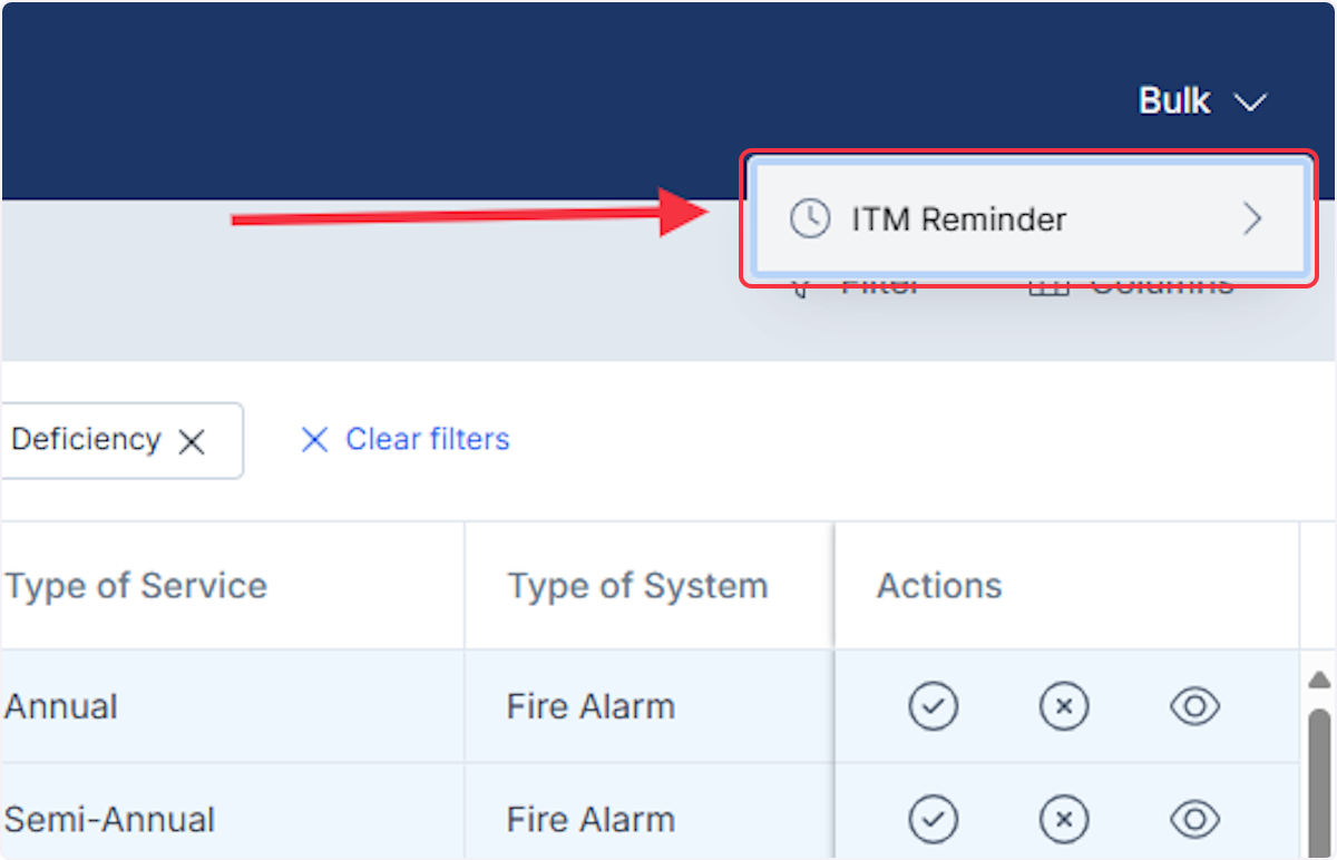 Click on ITM Reminder.