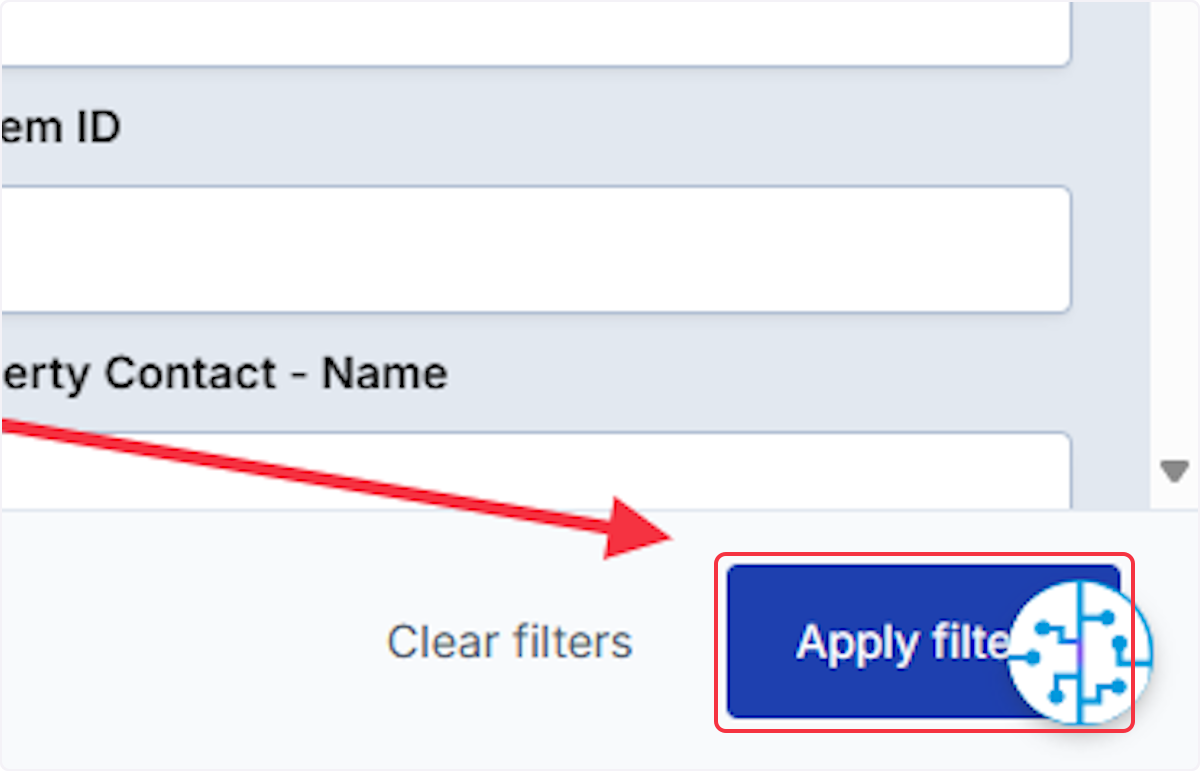 Click on Apply filters to pare down your ITM Report list.