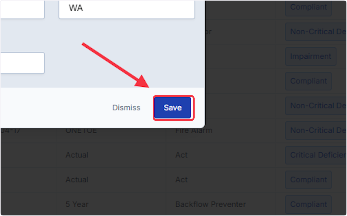 Review all edited fields for accuracy.
Click Save to apply changes and return to the Review modal.