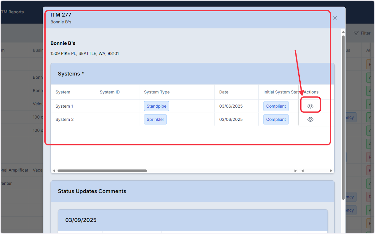 Details include system details, attachments and notes