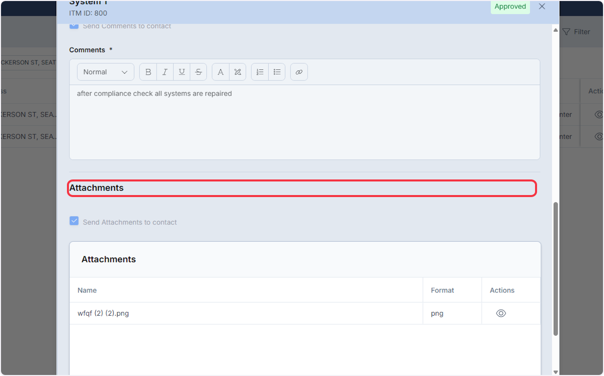 This will give you access to view any Notes, Attachments and relevant information regarding this particular System. 
