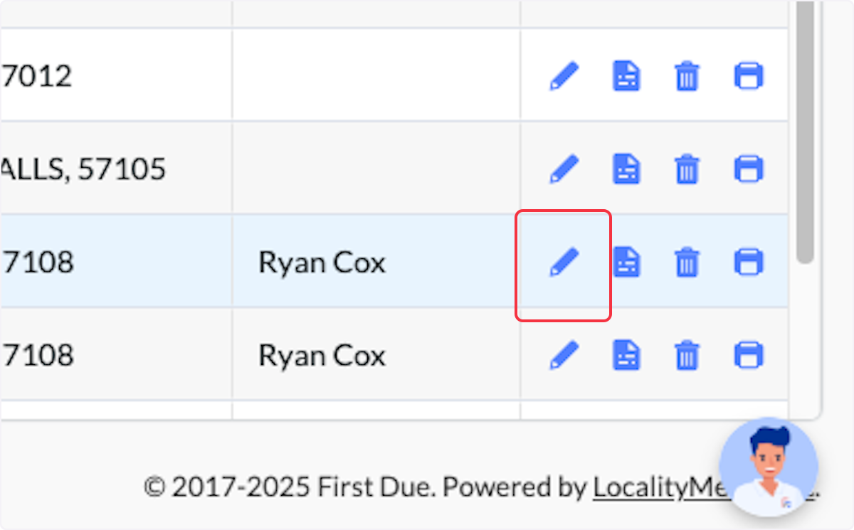 Click the edit button