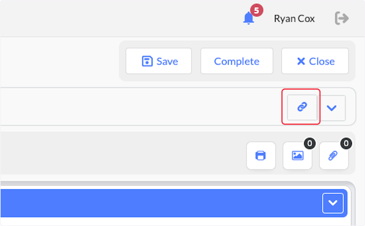 Click on Link button