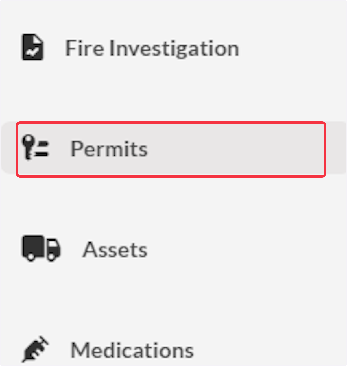 Click on Permits