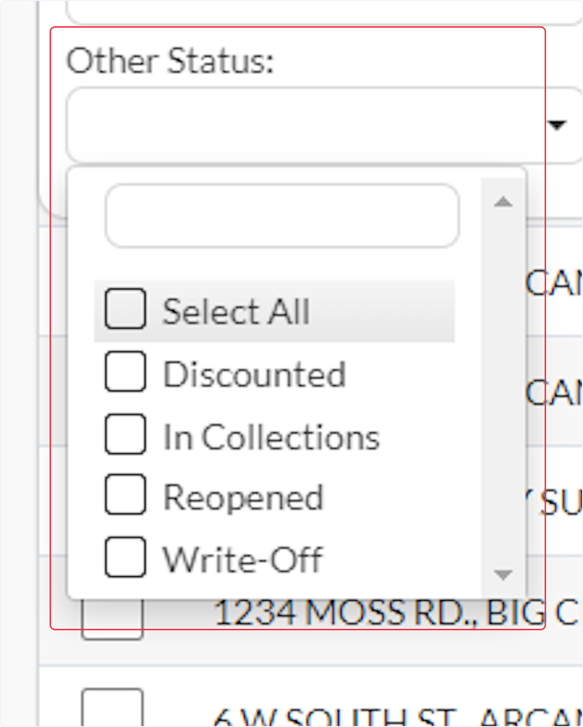 In the Other Status Field, there are 4 options, choose which ones to apply.