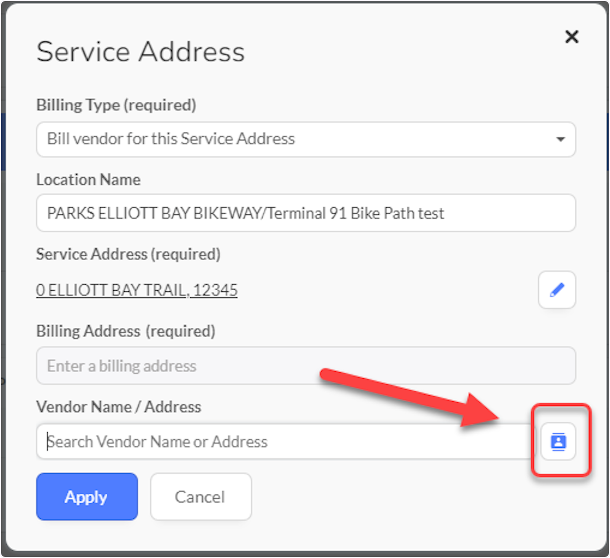 Search and update Vendor List, if needed.
