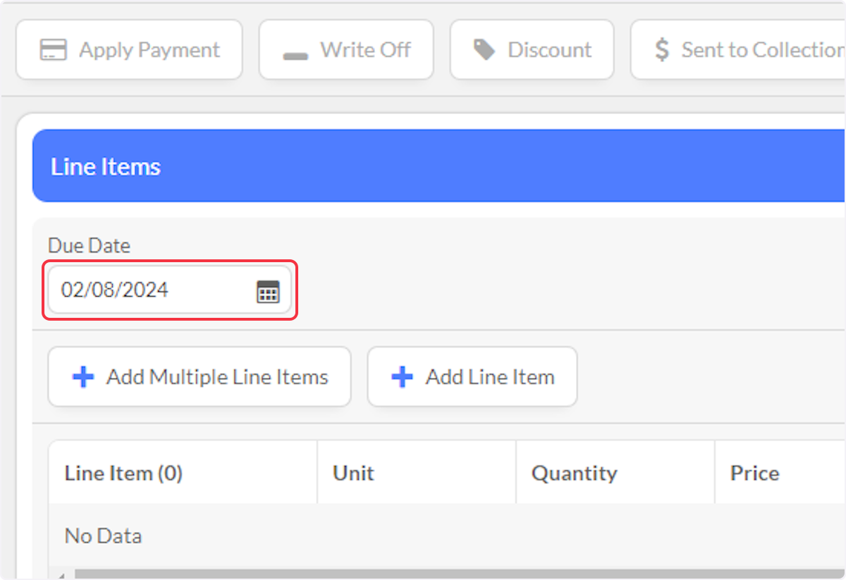 Due date will be 30 days from the Invoice date.  Update, if needed.