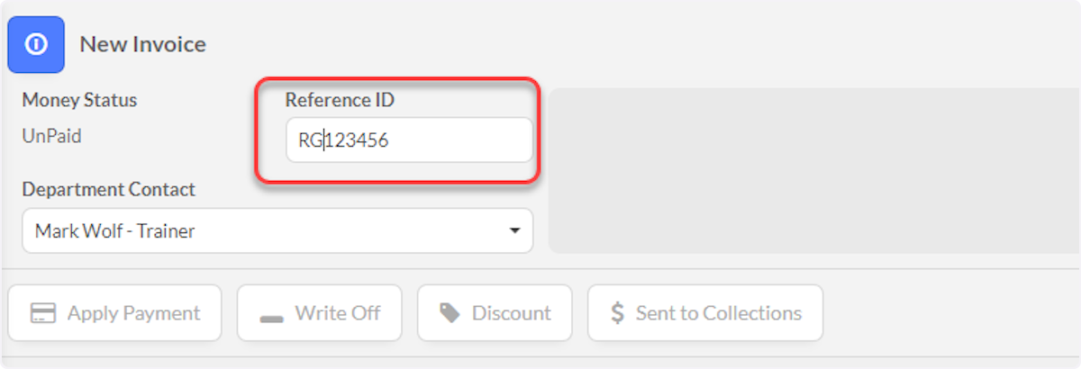 Enter a local reference ID, if needed.