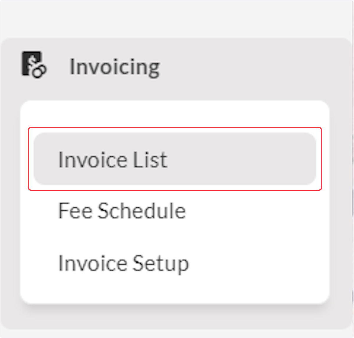 Click on Invoice List.