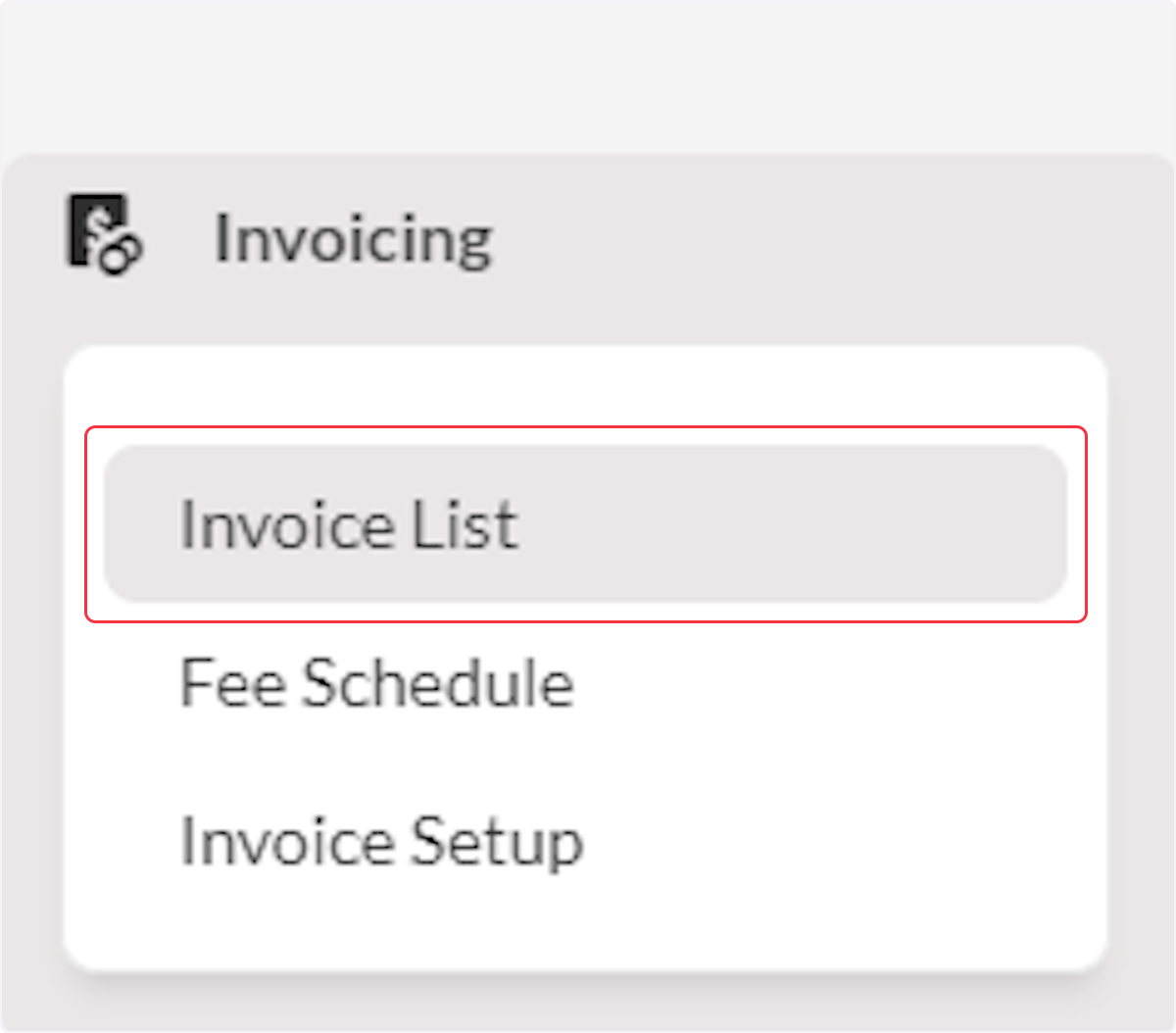 Click on Invoice List.