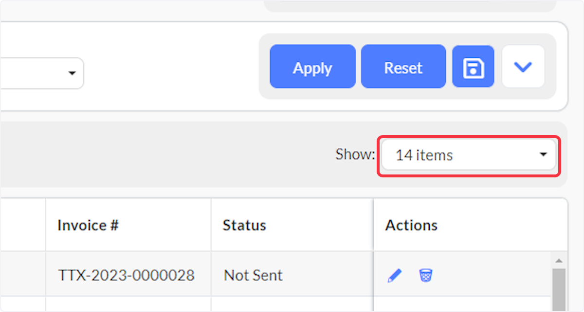 Click to show desire columns.