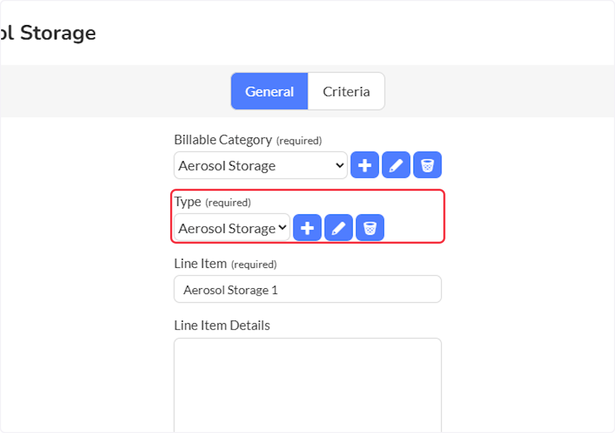 Select or Create a new Type.