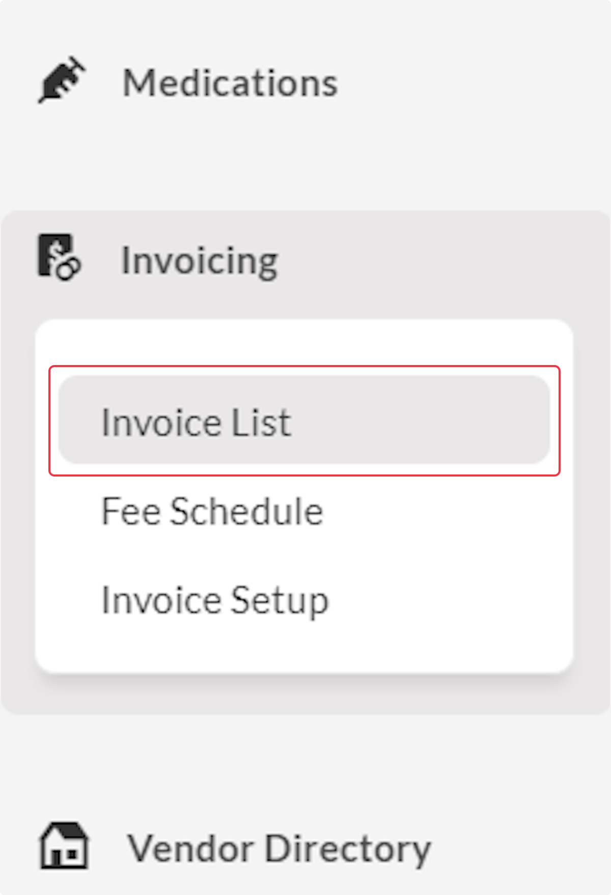 Click on Invoice List.