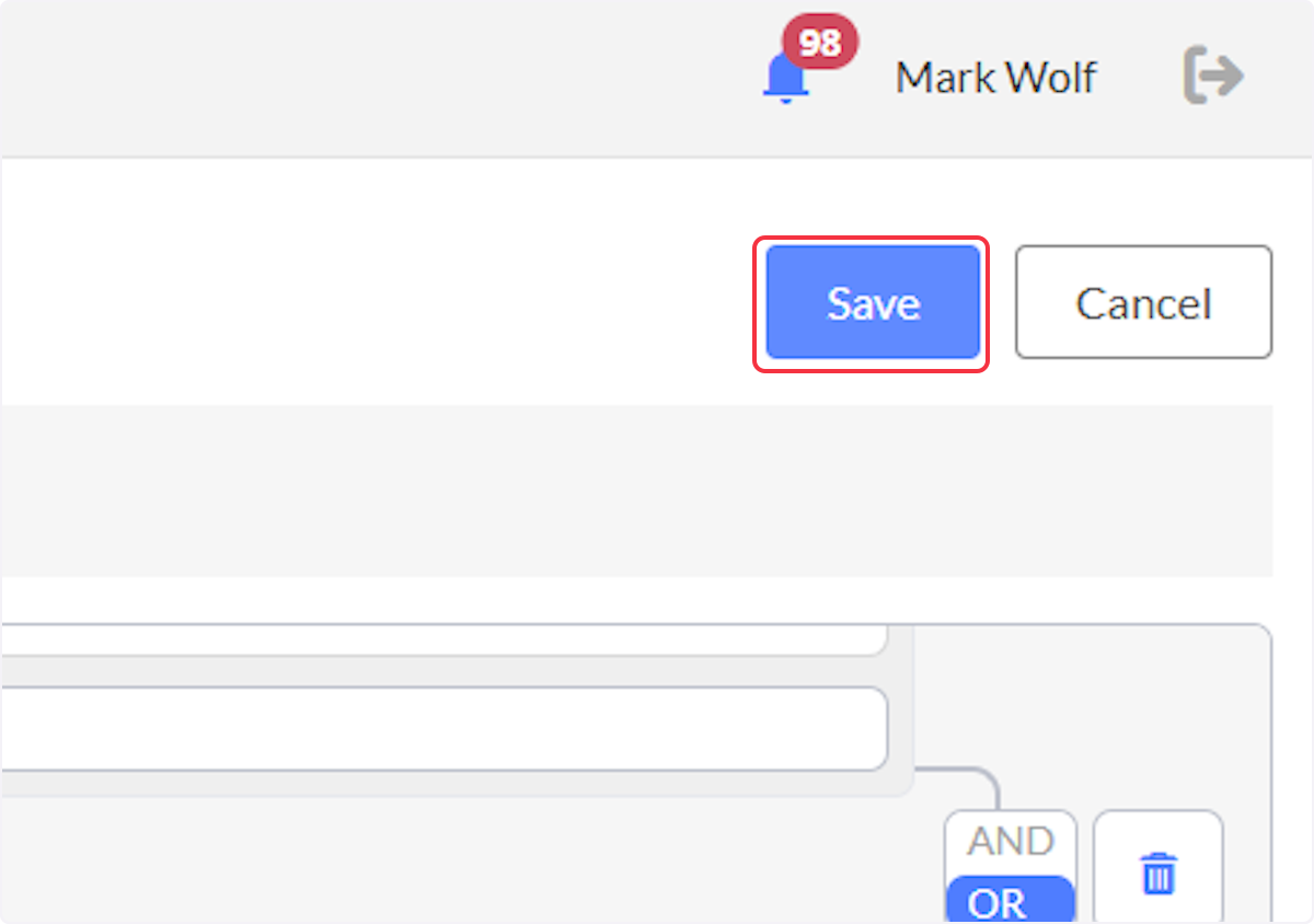 Click on Save