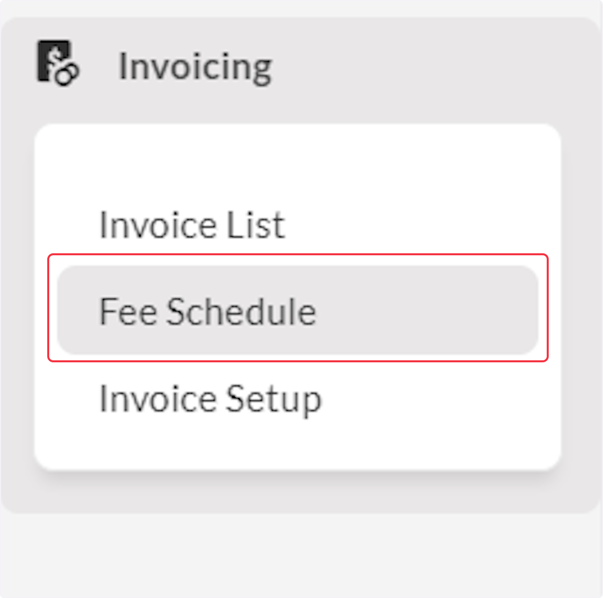 Click on Fee Schedule.