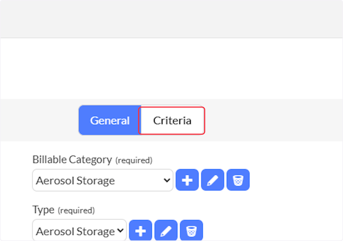 Click on Criteria