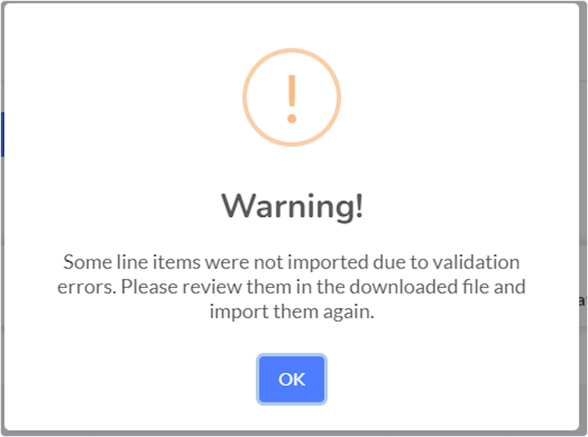Validation Warning.