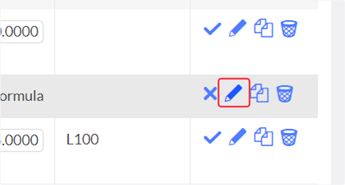 Or, click to edit an existing Line Item.