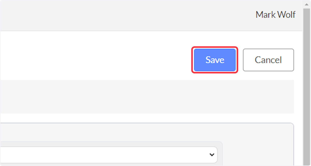 Click on Save