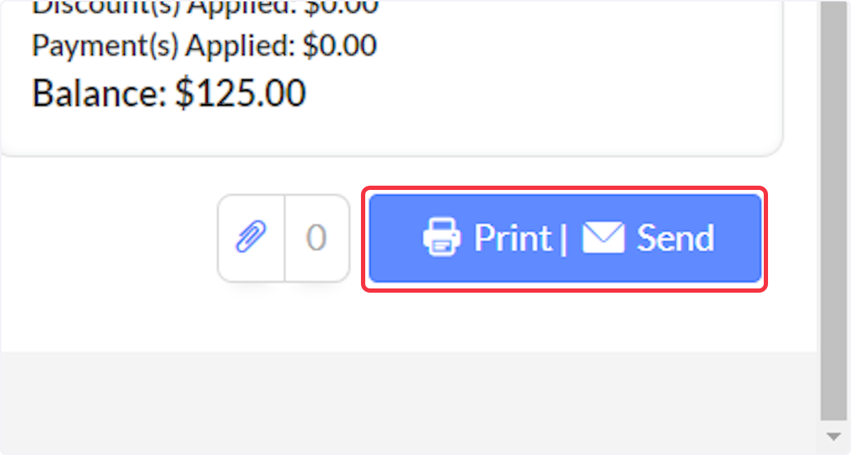 Handle updated invoice as appropriate for your agency (e.g. Print and Mail or Send via email).