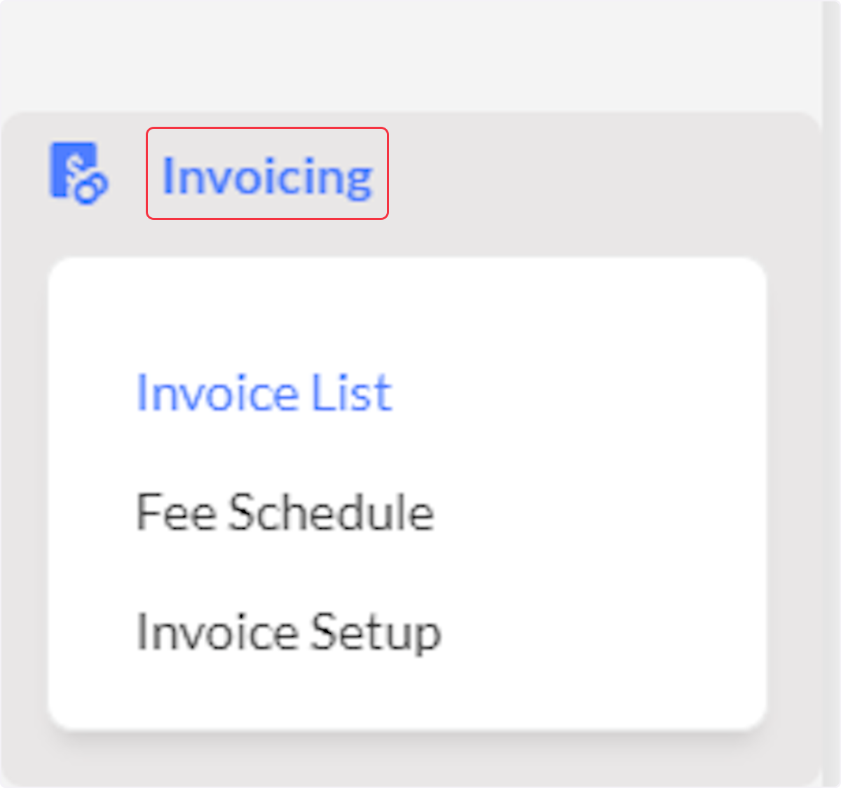 Click on Invoicing.