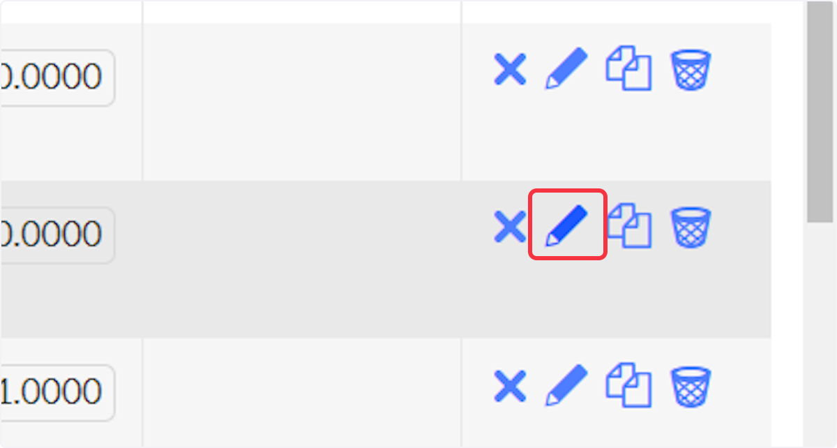 Or, click on Edit to edit an existing Line Item.