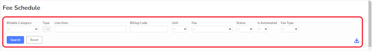 Select or enter appropriate Search Criteria.