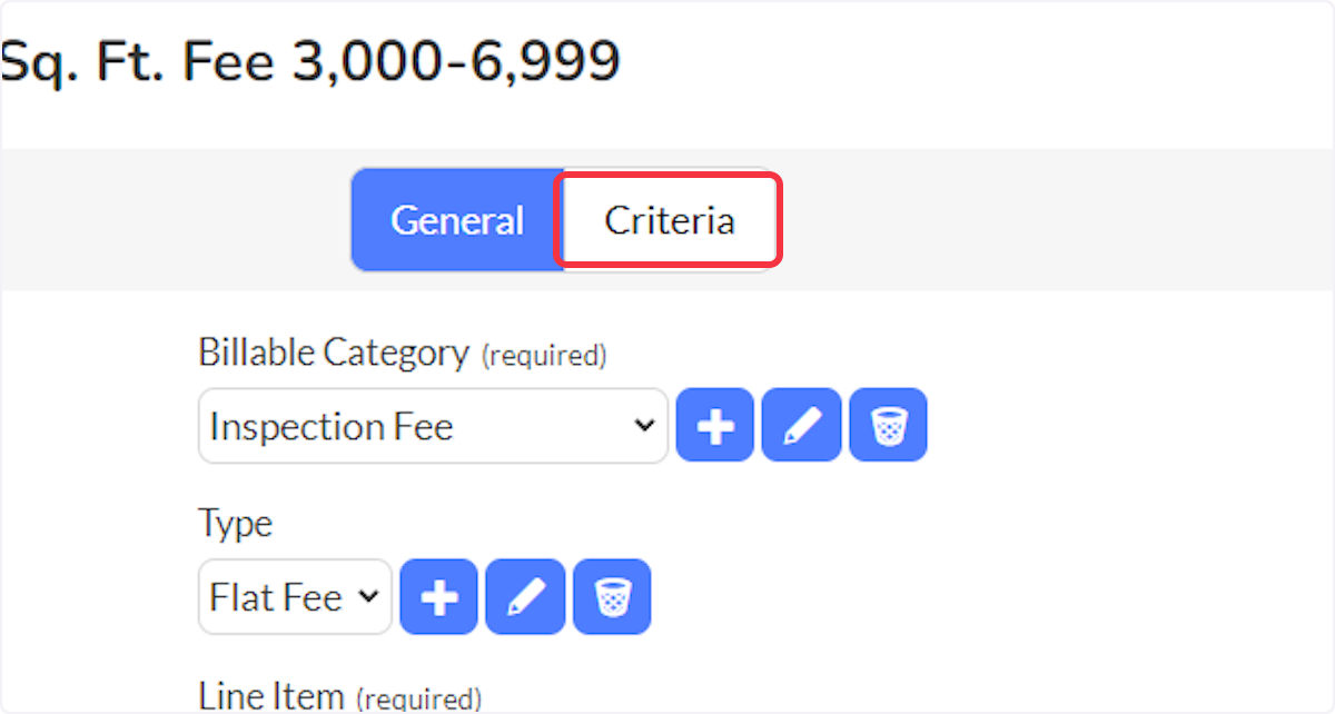 Click on Criteria