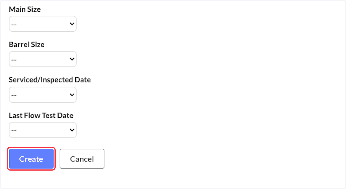 Click on Create.