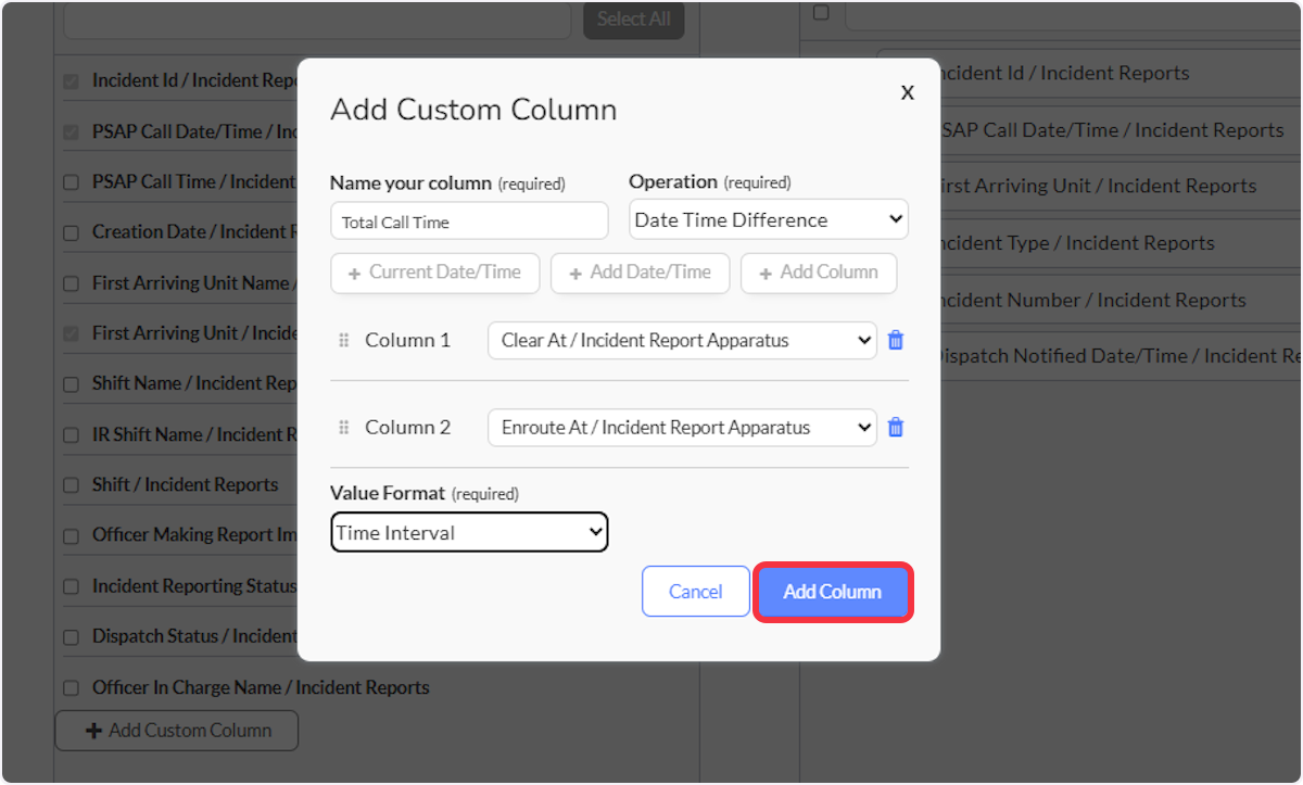 When you have finished building out your Custom Column, click Add Column in the bottom right-hand corner to save and close. 