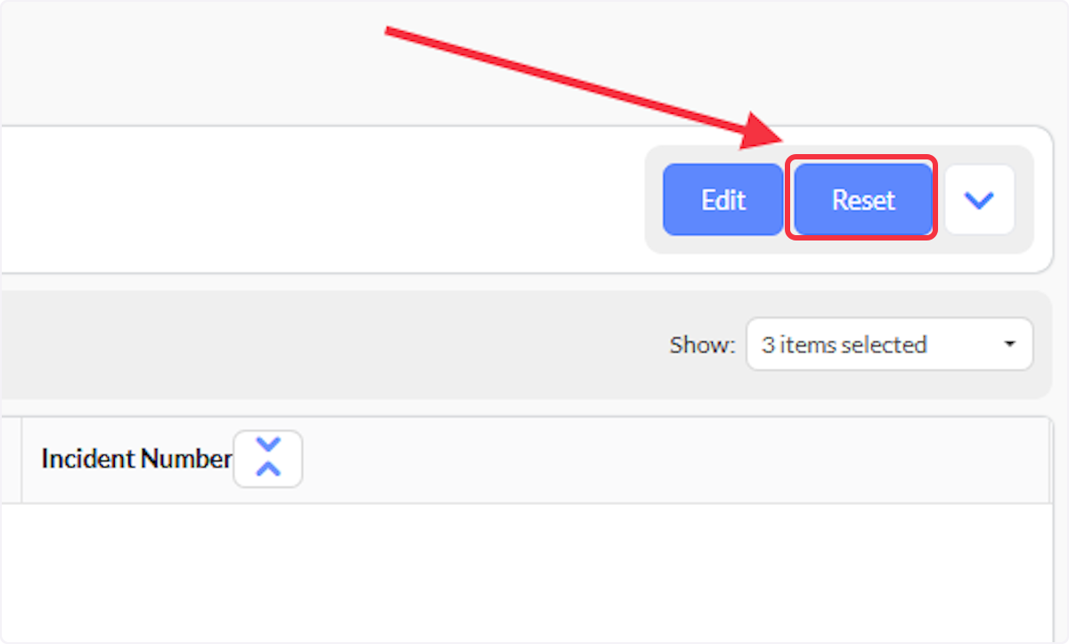 Click Reset to return to the original Report.