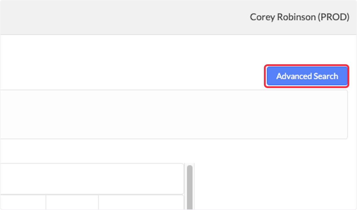 Click on Advanced Search to adjust the report parameters. 