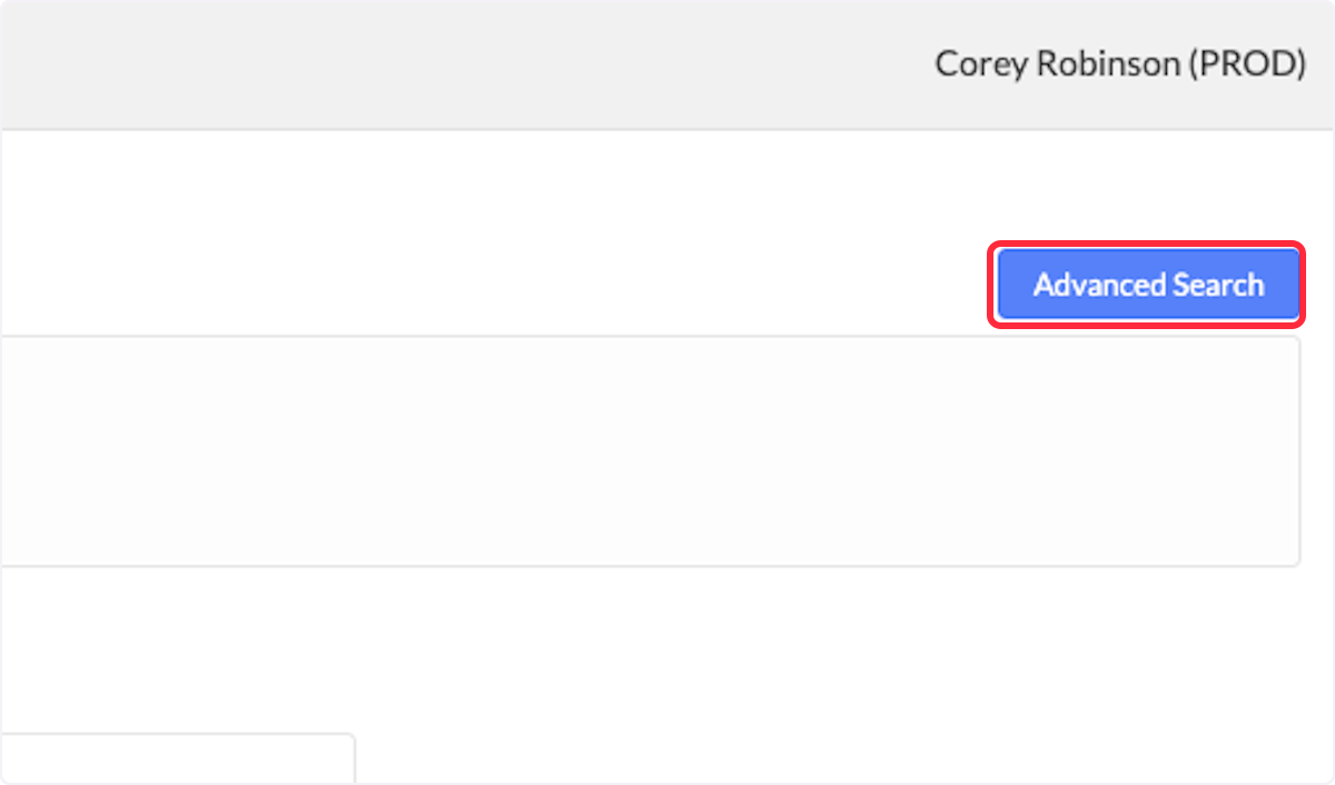 Click on Advanced Search to adjust the report parameters. 