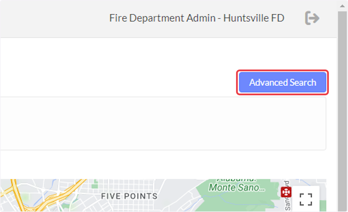 Click on Advanced Search and set report parameters for the map to display.
