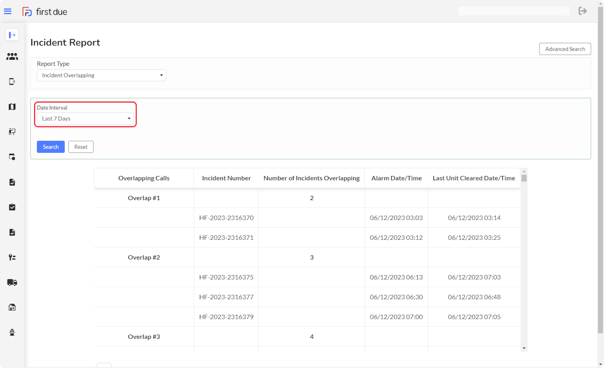 Choose the desired Date Interval.