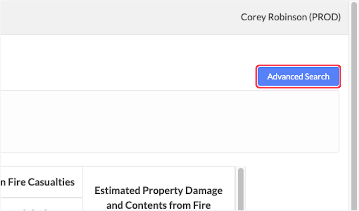 Click on Advanced Search to adjust search parameters. 