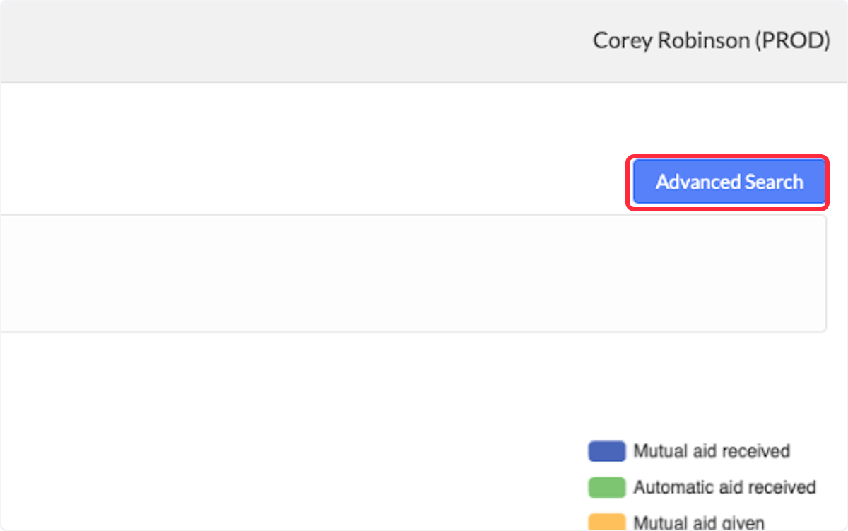 Click on Advanced Search to adjust the filtering options for this report. 