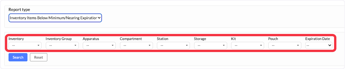 Available filters will be displayed at the top of the screen. 