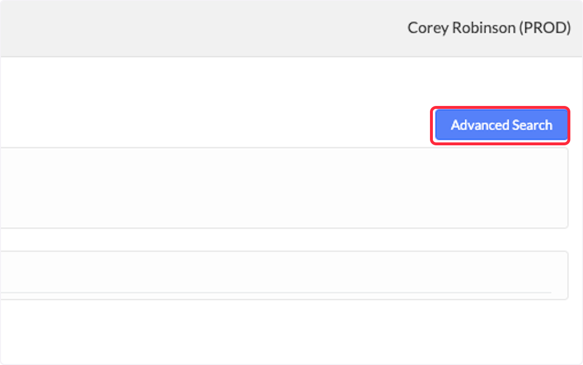 Click on Advanced Search to adjust the parameters of the report. 