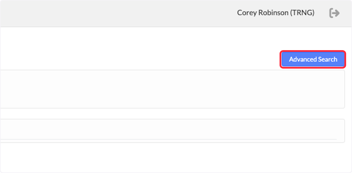 To change the parameters of the report, click on Advanced Search. 