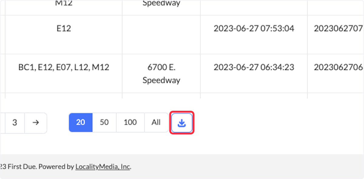 Click the Download button to download a .csv version of this report. 