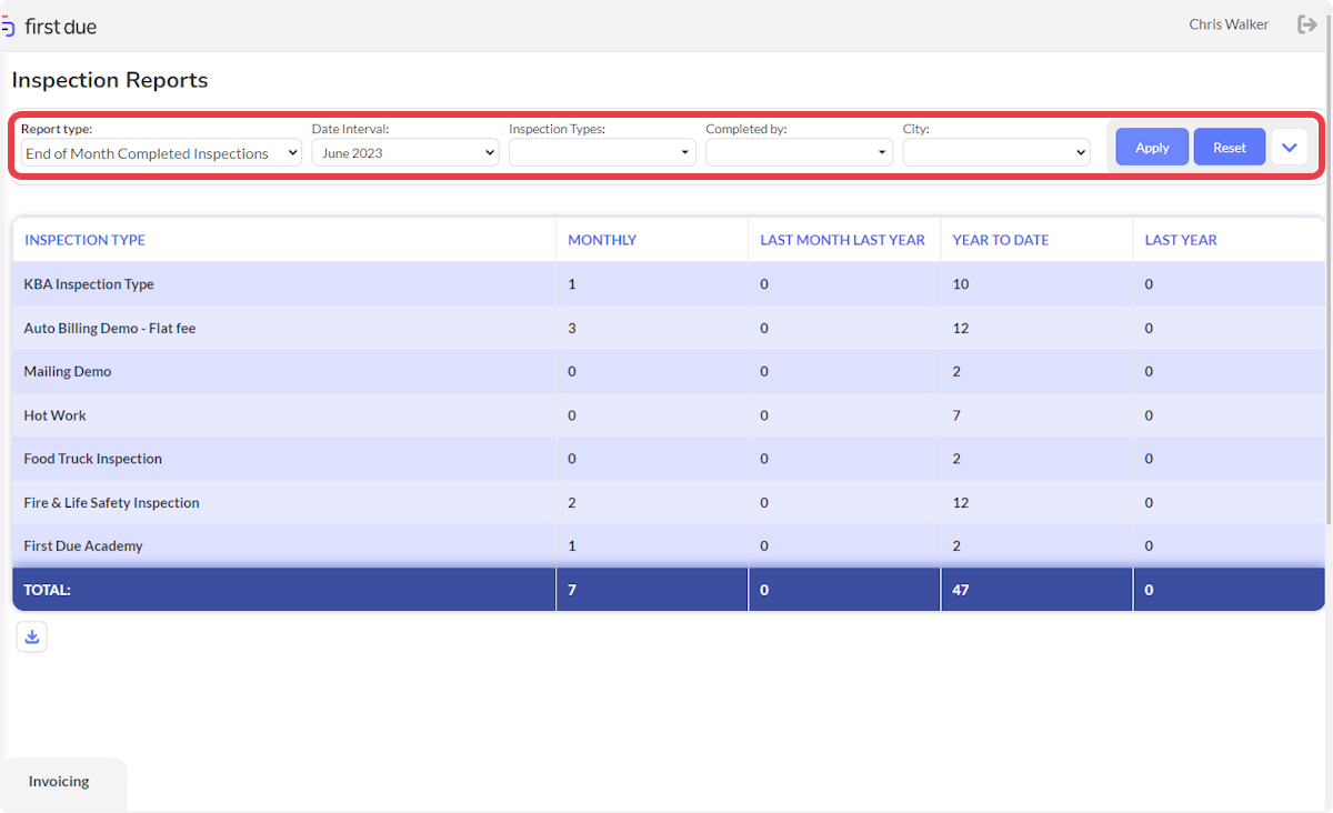 Use filter tools at the top to narrow results.