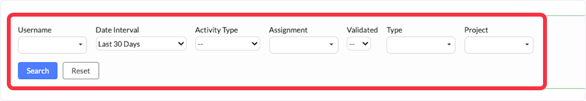 Select all desired filters. 