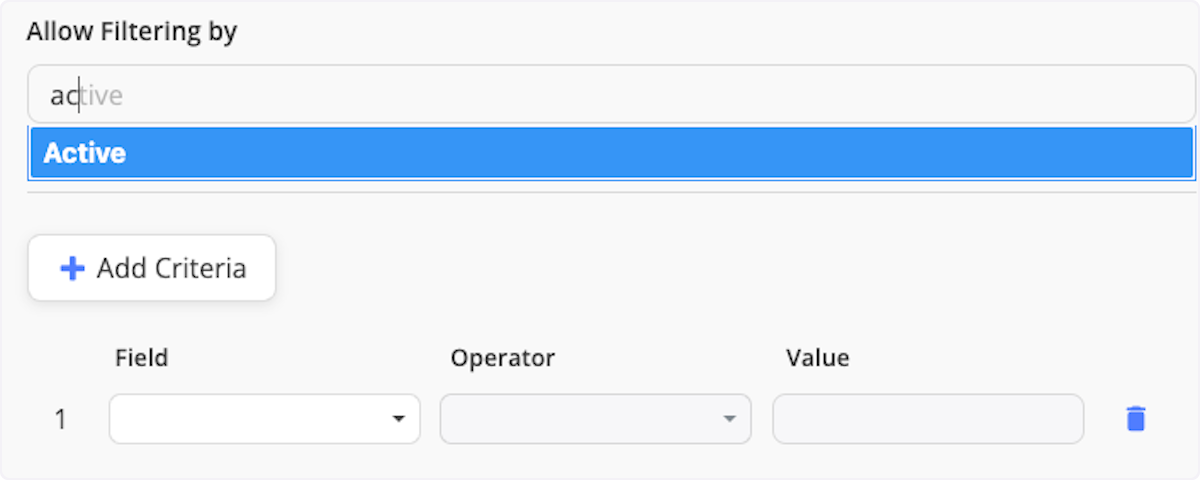 Determine if there will be any filtering or criteria associated with the view.