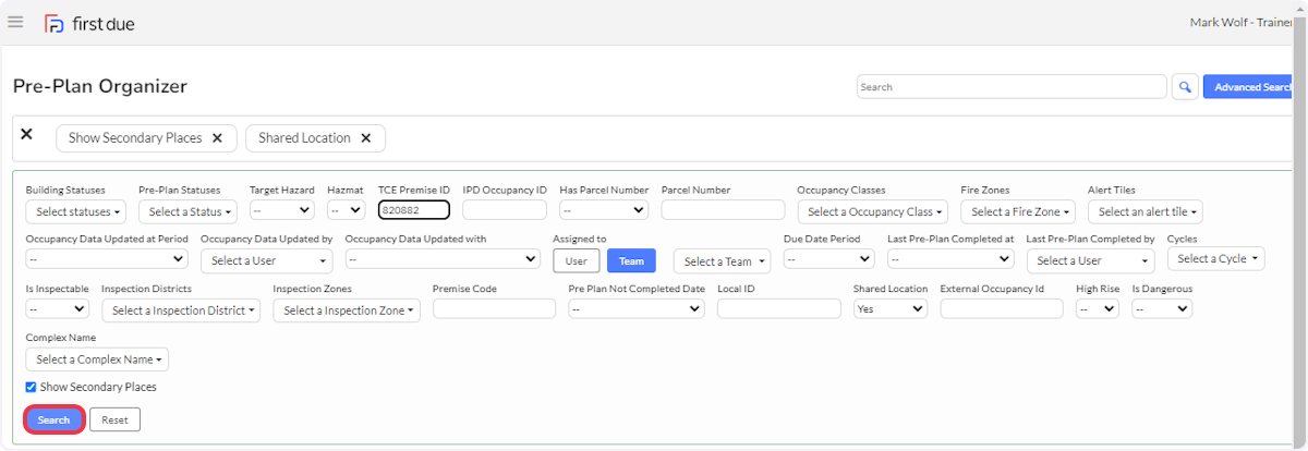 Click on Search.