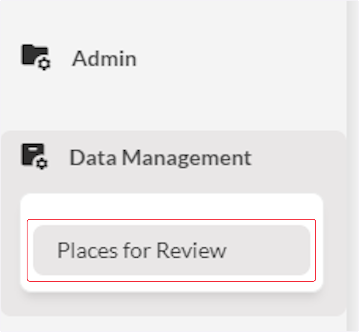 Click on Places for Review