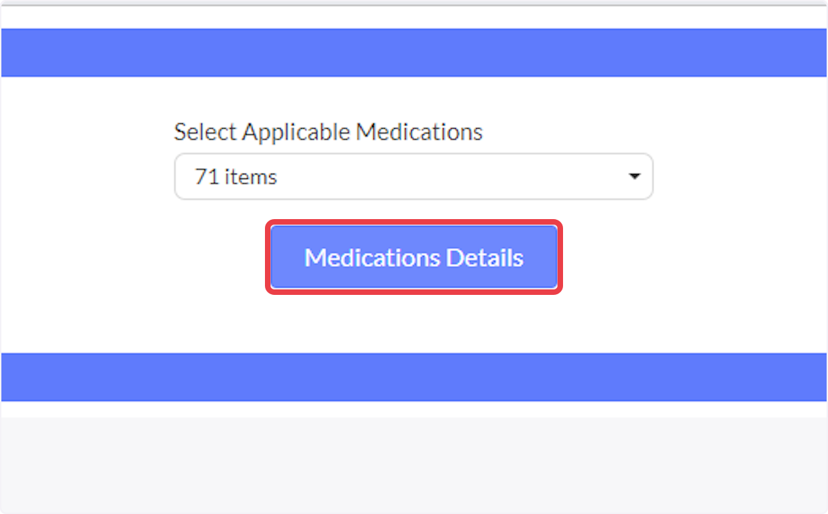 Click on Medications Details